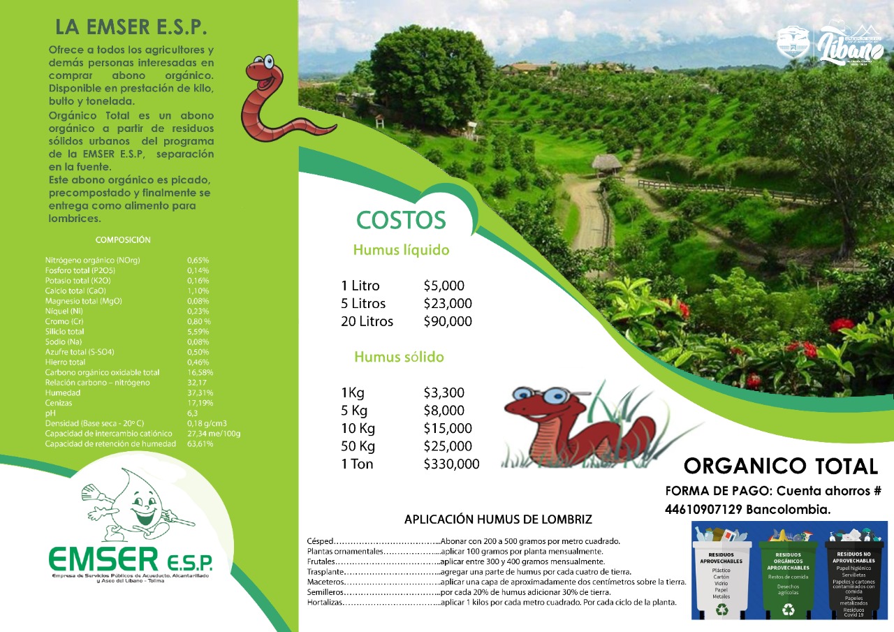 Ajuste de precios para el abono organico