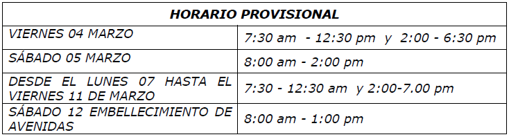 Cambio horario provisional EMSER E.S.P.