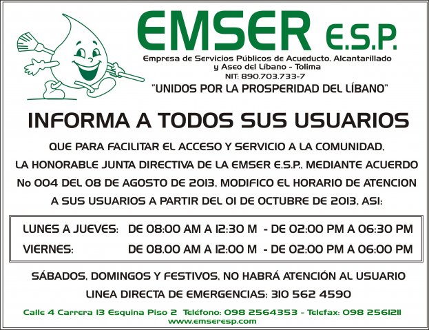Horario de Atencion